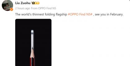 Oppo esittelee Find N5:n helmikuussa.