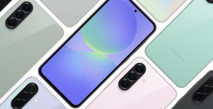 Samsungin uudet Galaxy A -sarjalaiset jatkavat tutuilla linjoilla, mutta takana kolme kameraa sijaitsevat yhtenäisessä kohoumassa. Kuva: WinFuture.de.