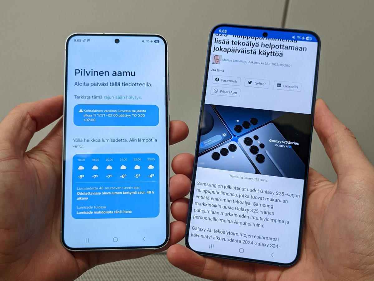 Samsungin uudet Galaxy S25 -huippupuhelimet ovat täynnä tekoälyyn pohjautuvia toimintoja.