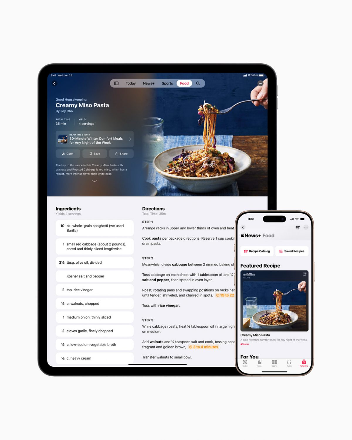 iOS ja iPadOS 18.4:n kanssa Apple julkaisee Apple News+ Foodin.