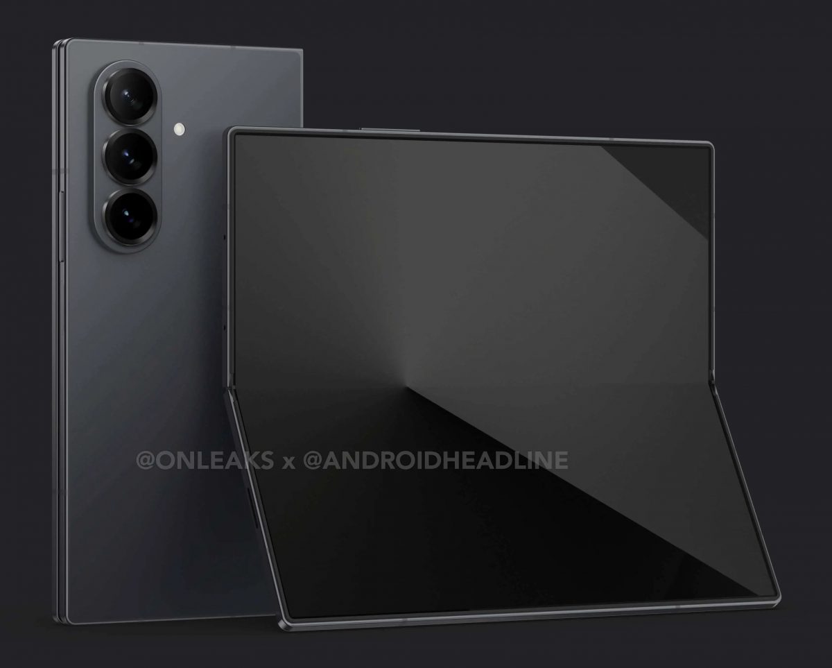 Samsung Galaxy Z Fold7:n mallinnos. Kuva: OnLeaks / Android Headlines.