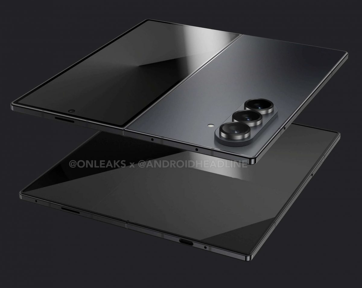 Samsung Galaxy Z Fold7:n mallinnos. Kuva: OnLeaks / Android Headlines.