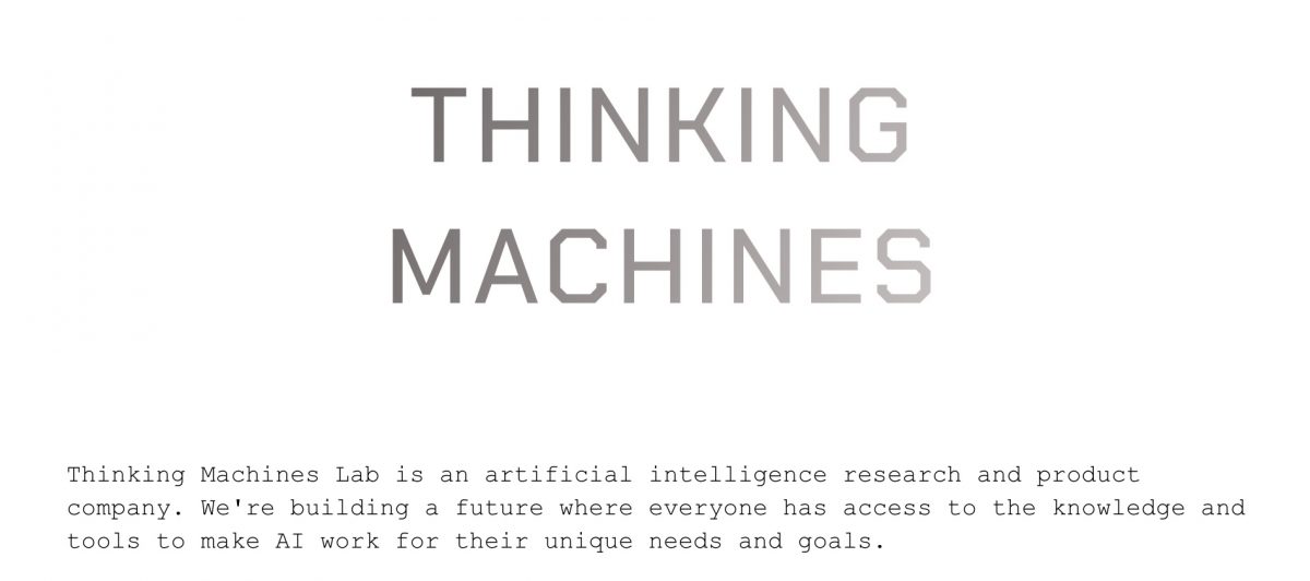 Thinking Machines Lab on Mira Muratin perustama uusi tekoäly-yritys.