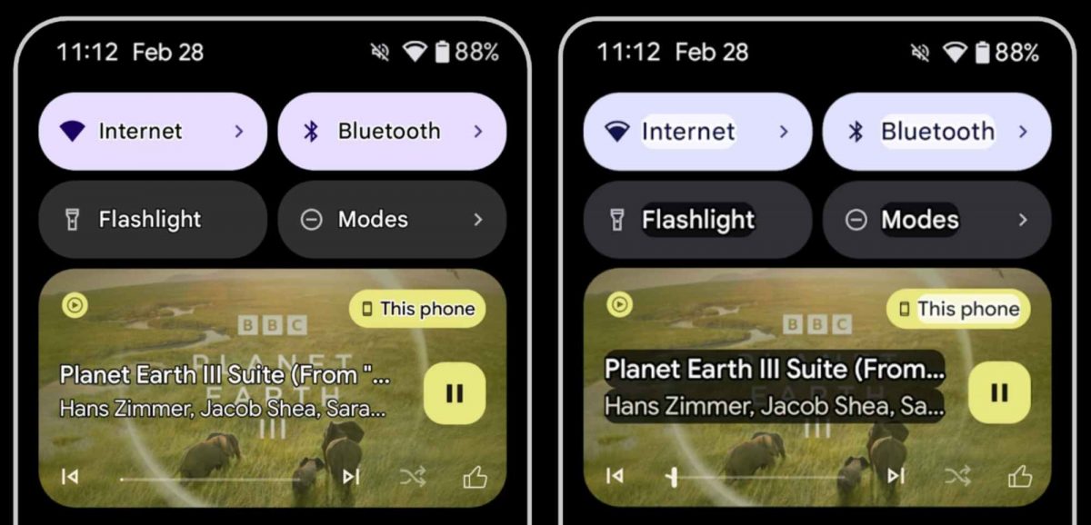 Android 16 parantaa saavutettavuutta valinnaisella erottuvammalla tekstillä.