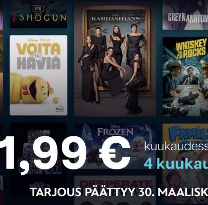 Hyödynnä huipputarjous: tilaa Disney+ nyt alkaen vain 1,99 € / kk neljän kuukauden ajaksi