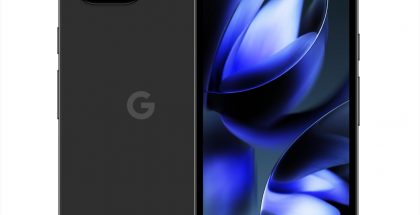 Google Pixel 9a takaa ja edestä.