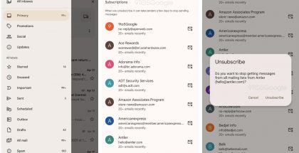 Gmail saa uuden uutiskirje- ja muiden markkinointiviestien tilausten hallintanäkymän. Kuva: 9to5Google.
