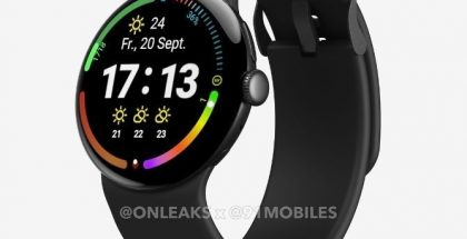 Google Pixel Watch 4:n mallinnos. Kuva: OnLeaks / 91mobiles.