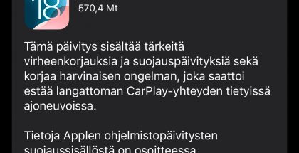 Muun muassa iOS 18.4.1 on nyt ladattavissa.
