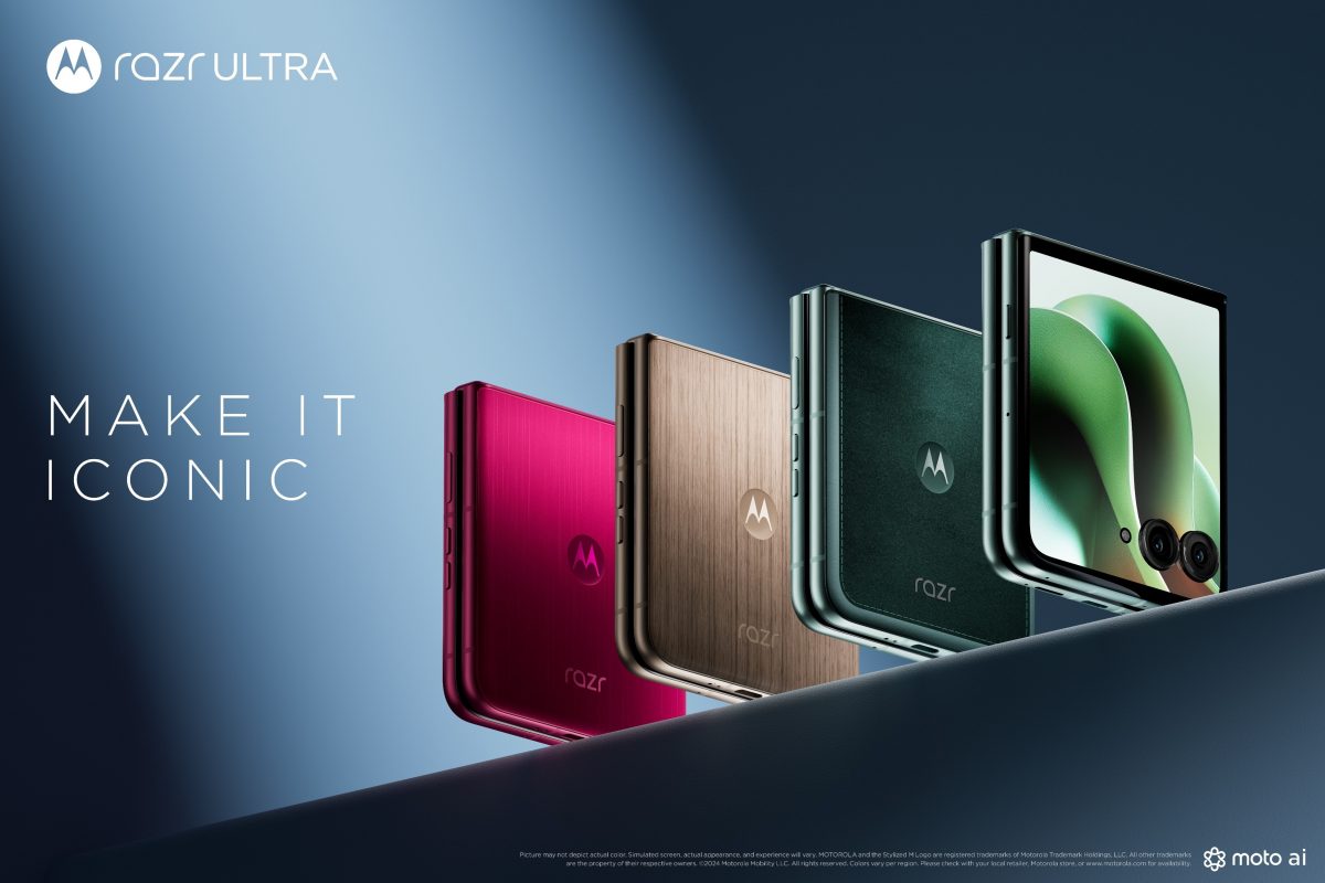 Motorola Razr 60 Ultra eri väreissä. Kuva: Evan Blass / X.