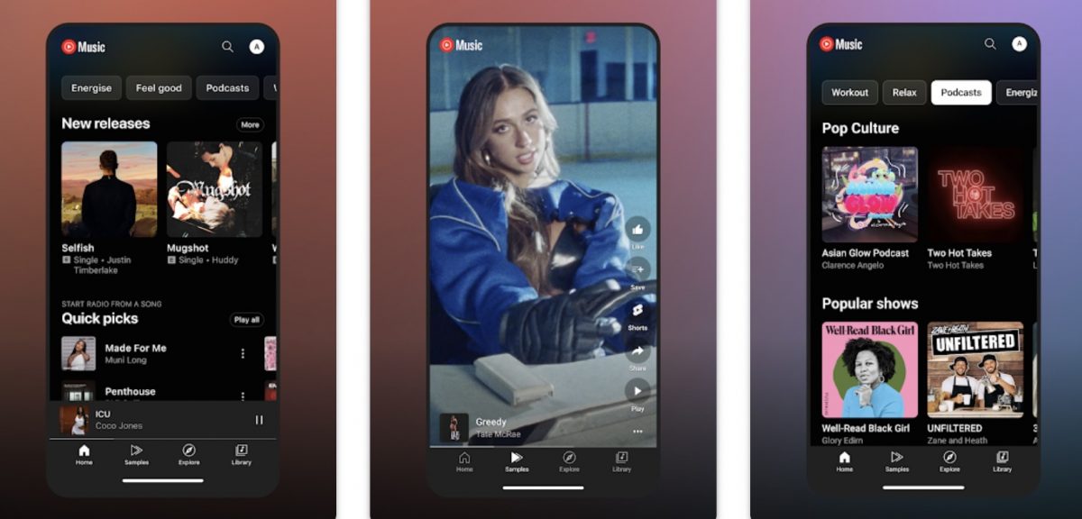 YouTube Music -sovellus Androidille.