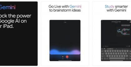 Gemini-sovellus iPadille.