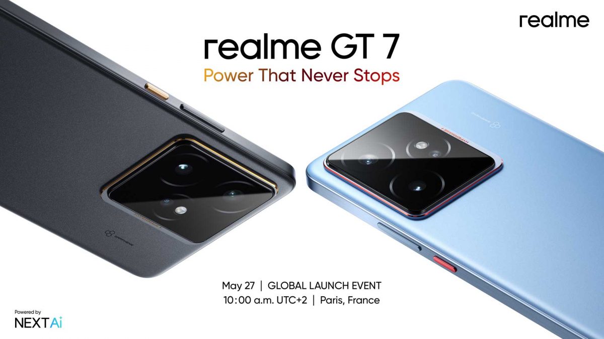 Realme GT 7 -julkistus tapahtuu 27. toukokuuta Pariisissa.