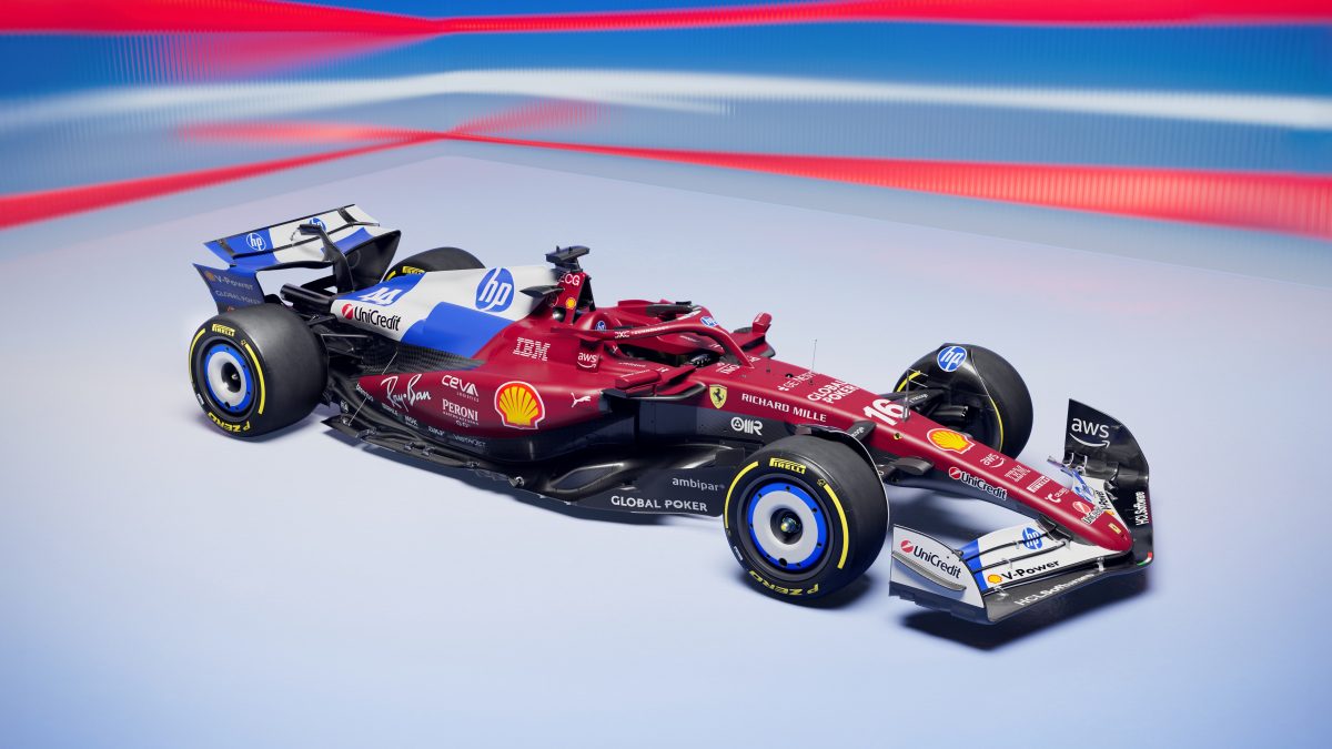 Scuderia Ferrari HP:n autoissa nähdään erikoisväritys Miamin GP-viikonloppuna.