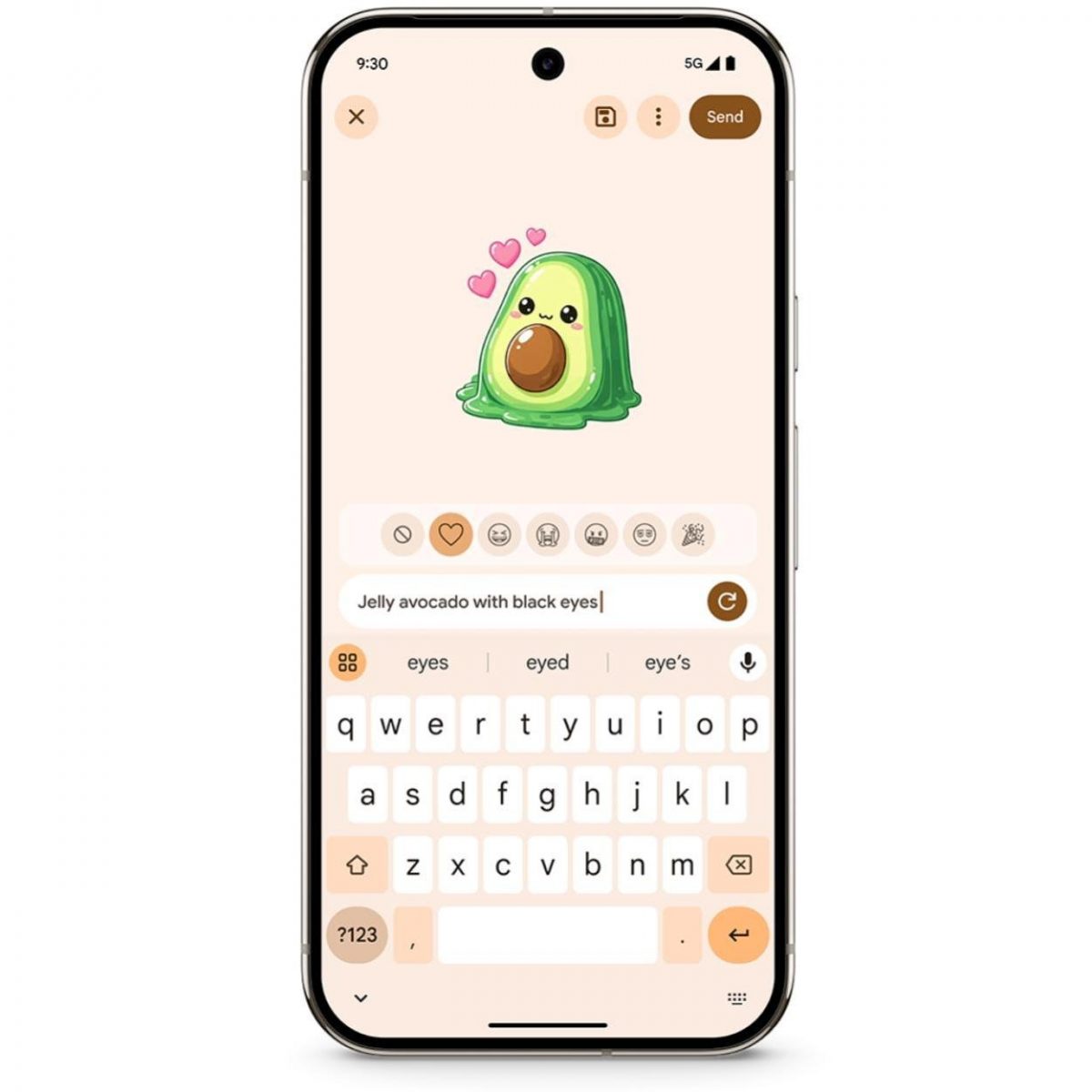 Gboard integroituu Pixel Studion kanssa ja mahdollistaa suoraan tarrakuvakkeiden luomisen tekoälyllä.