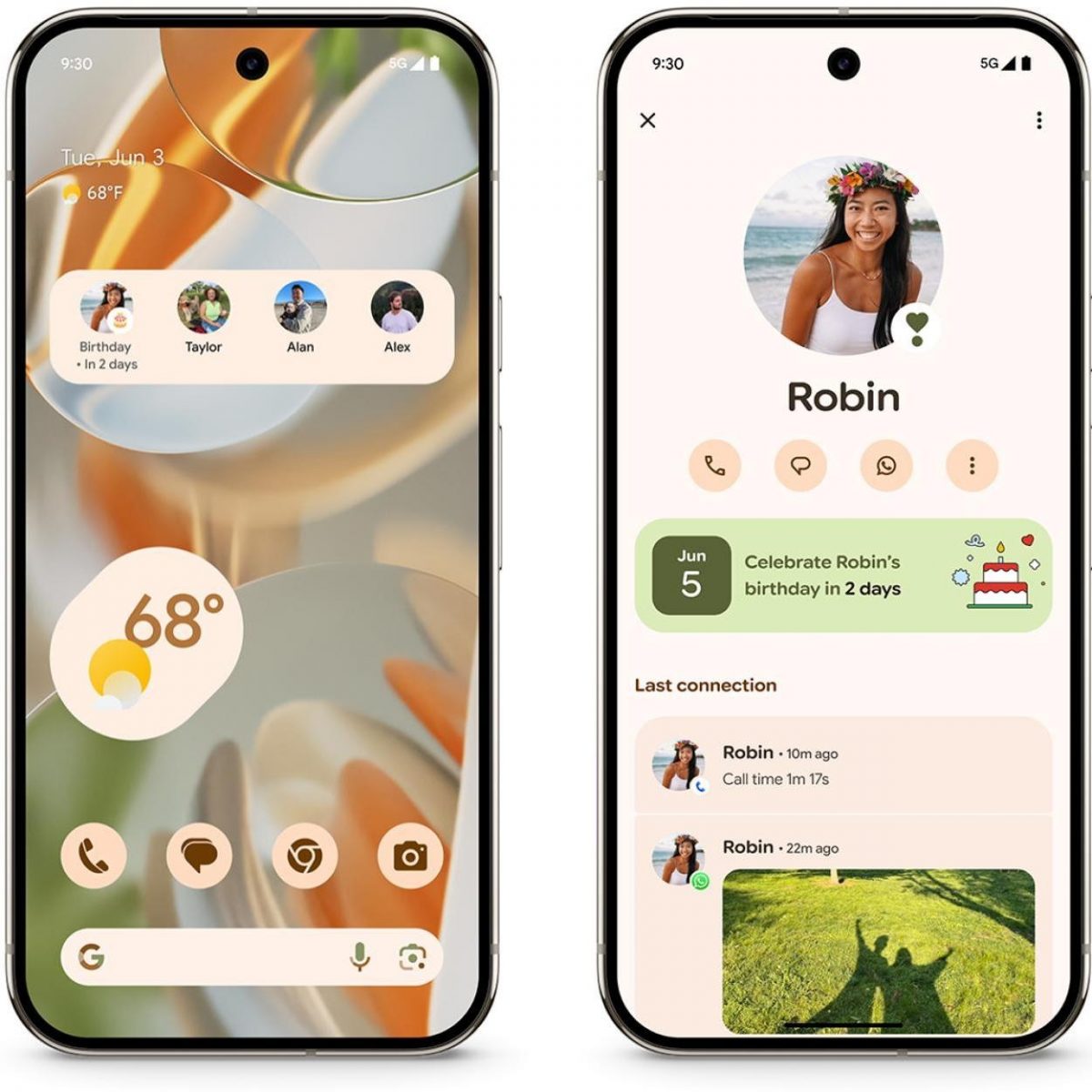 Pixel VIPs -widget ja -yhteystietosivu.