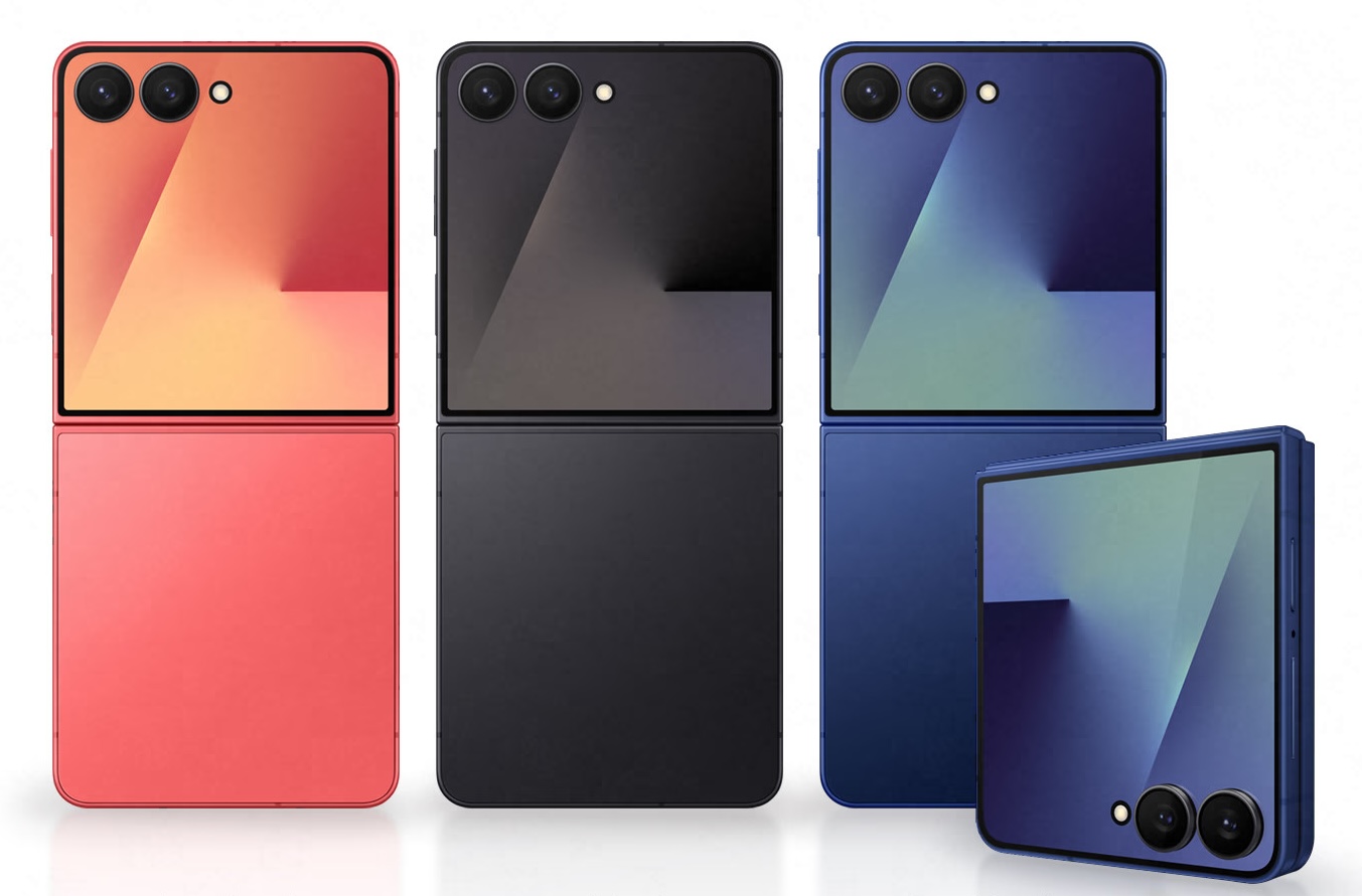 Samsung Galaxy Z Flip7:n laajasti myytävät värivaihtoehdot.