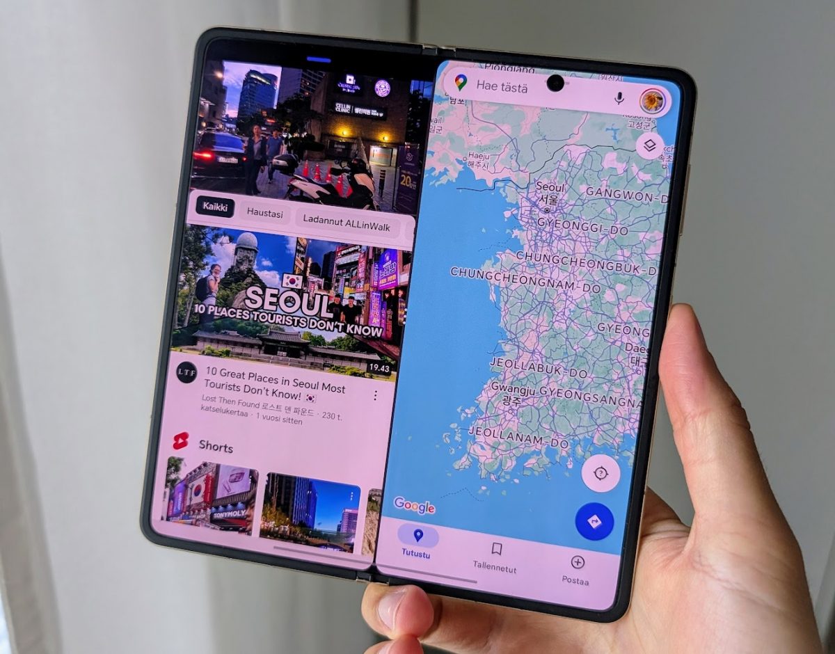 Magic V5:n suurella näytöllä on mukava käyttää sovelluksia rinnakkain.