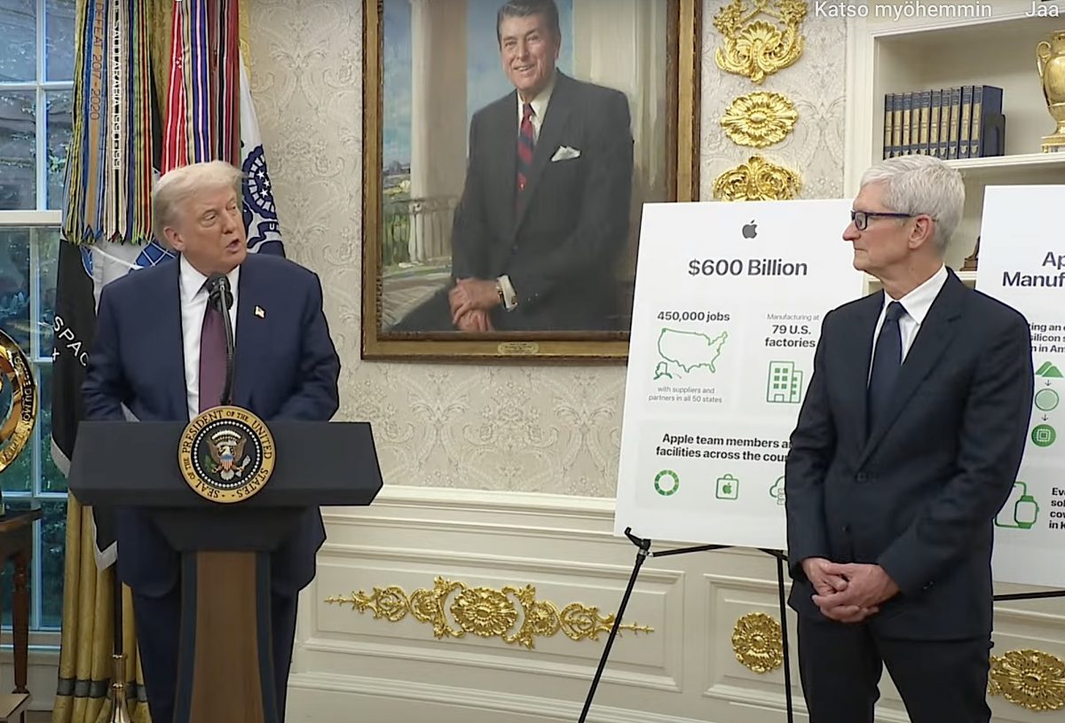Yhdysvaltain presidentti Donald Trump ja Applen toimitusjohtaja Tim Cook tapasivat keskiviikkona Valkoisessa talossa.