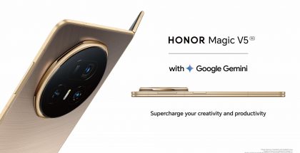 Honor Magic V5 on varustettu esiasennettuna Google Geminillä.