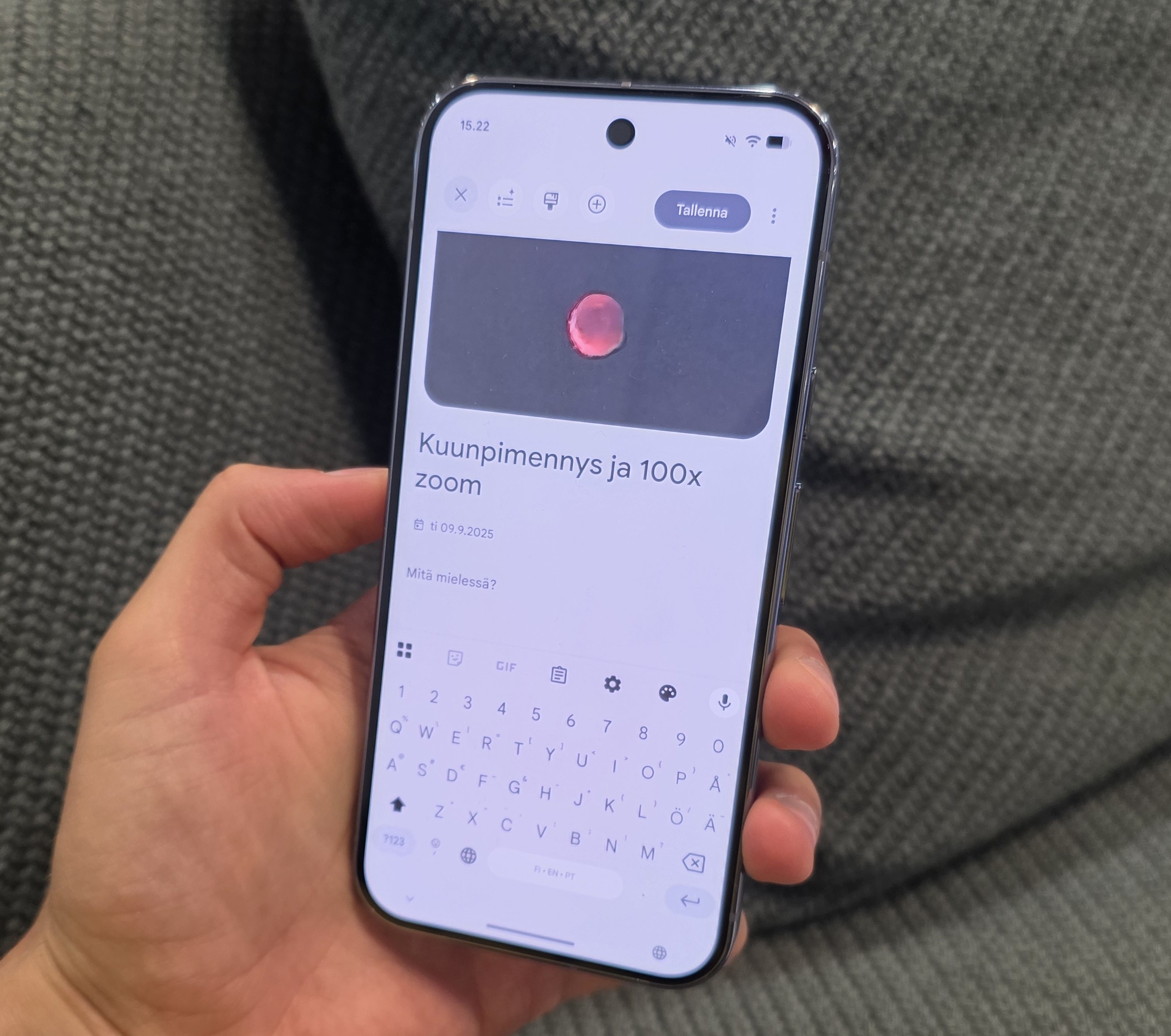 Päiväkirjasovellus on hauska lisä.