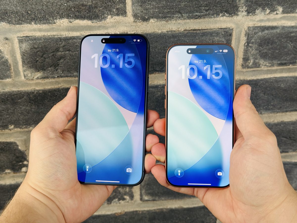 iPhone 17 Pro Maxissa on yhä 6,9 tuuman ja iPhone 17 Prossa 6,3 tuuman näyttö. Kirkkaus näytöissä yltää nyt jopa 3 000 nitiin.