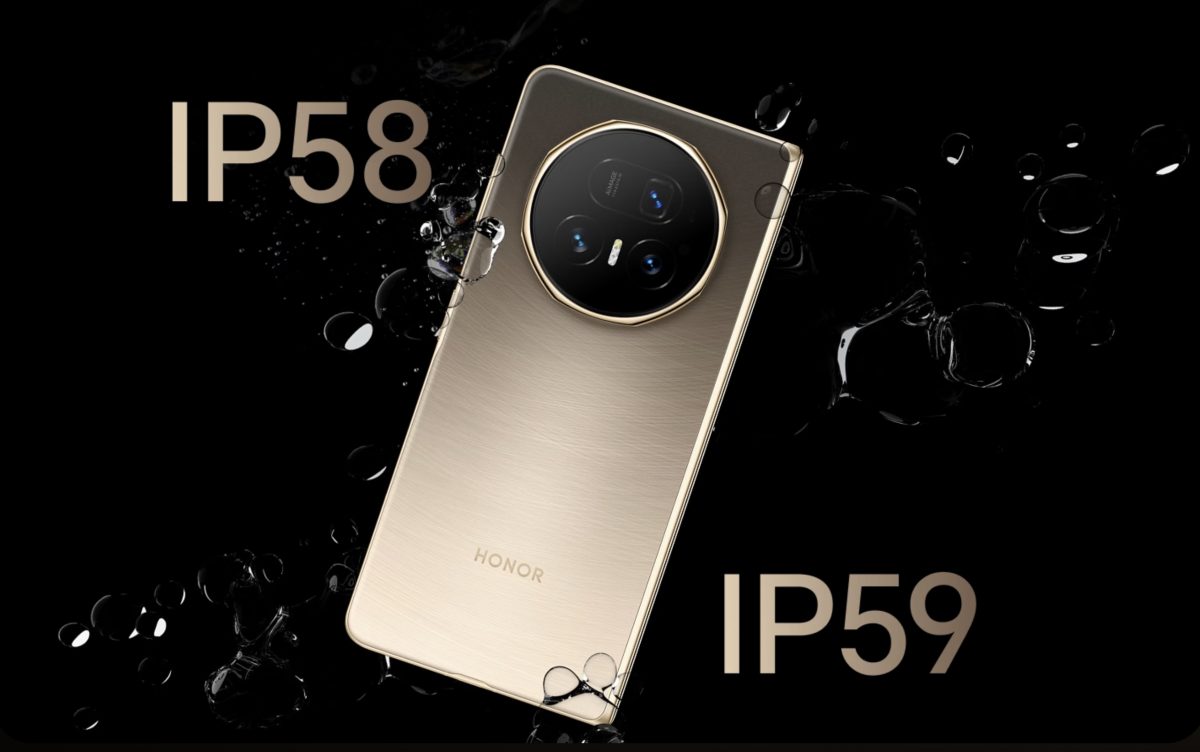 Honor Magic V5 on IP58- ja IP59-luokitellusti pölysuojattu ja vesitiivis.