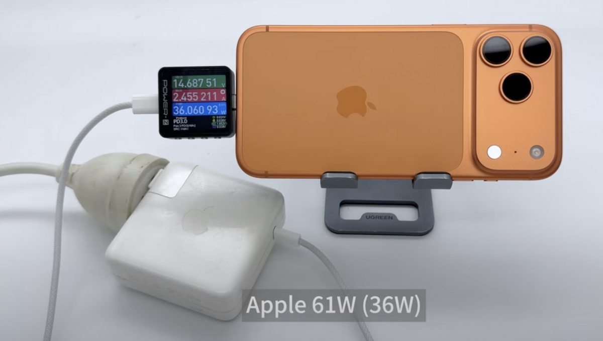 ChargerLab testasi eri Apple-laturien lataustehon iPhone 17 Pro Maxin kanssa.