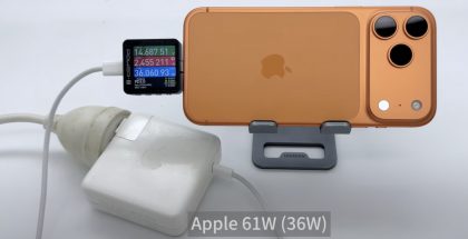 ChargerLab testasi eri Apple-laturien lataustehon iPhone 17 Pro Maxin kanssa.