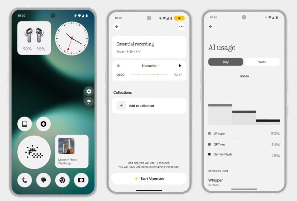 Nothing OS 4.0 uudistaa Nothingin käyttöliittymää.