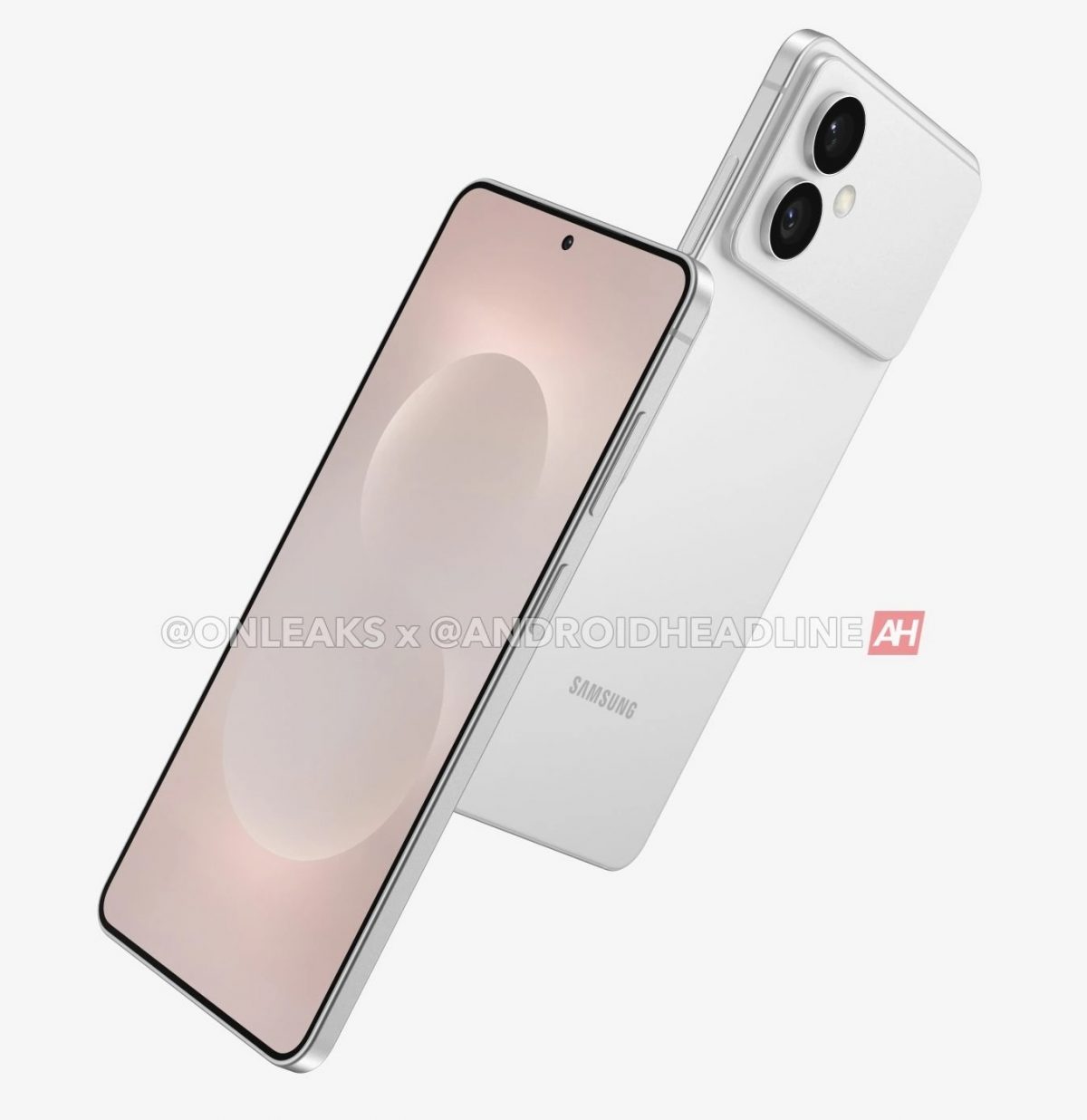 Samsung Galaxy S26 Edgen mallinnos. Kuva: OnLeaks / Android Headlines.