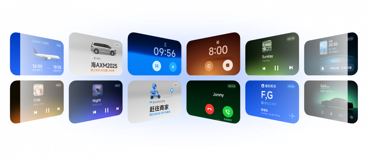 Xiaomi 17 Pro -puhelinten takanäytön eri mahdollisuuksia.