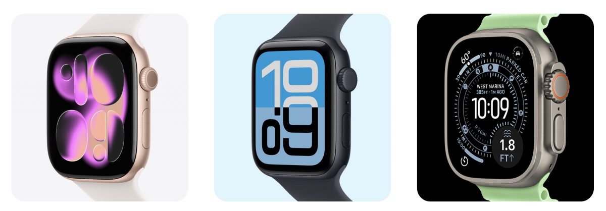 Apple Watch Series 11, Apple Watch SE 3 ja Apple Watch Ultra 3.