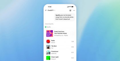 Spotify-sovellus ChatGPT:ssä.