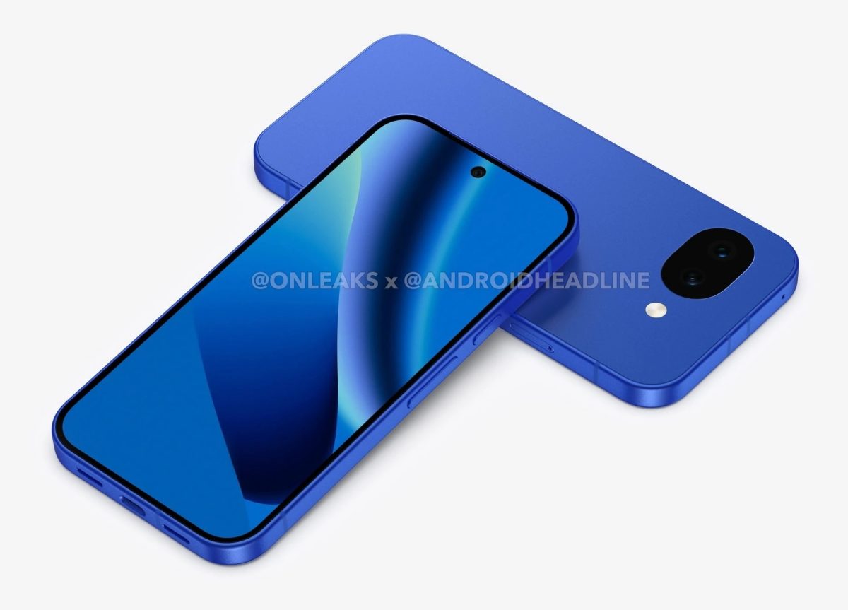 Google Pixel 10a:n mallinnos. Kuva: OnLeaks / Android Headlines.