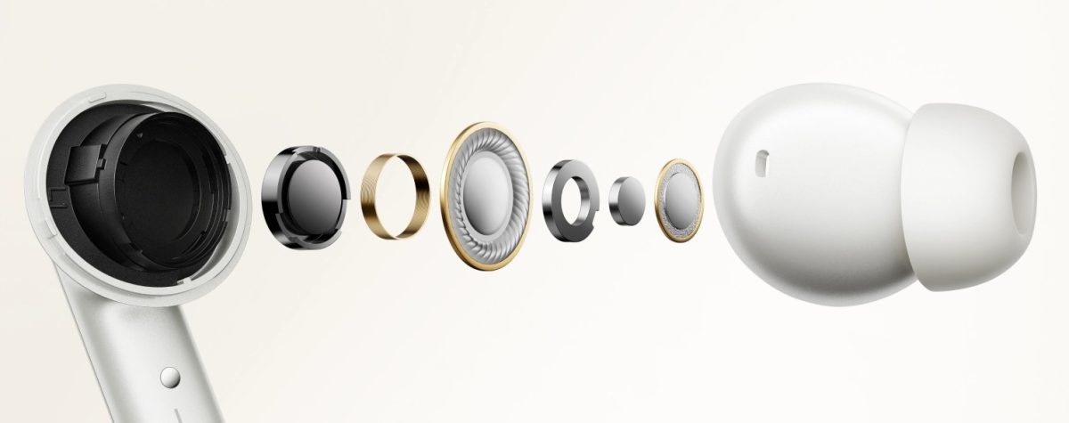 Honor Earbuds 4 -kuulokkeen rakenne.