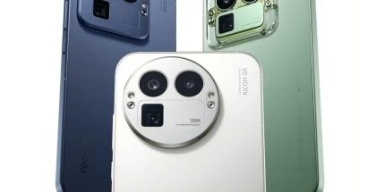 Realme GT8 Pro eri väreissä ja erilaisilla kamerakohoumilla, joka on puhelimessa vaihdettavissa.