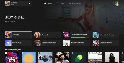 Uudistunut Spotify-sovellus Apple TV -laitteilla.