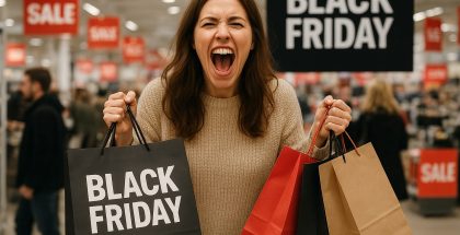 Black Friday. Kuva luotu ChatGPT:llä.