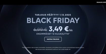 HBO Max Basic (mainoksilla) -tilaus on Black Friday -alessa.
