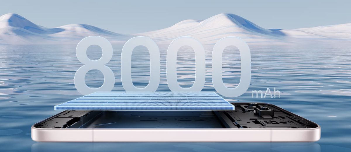Honor 500:ssä ja 500 Prossa on suuri 8 000 milliampeeritunnin akku.