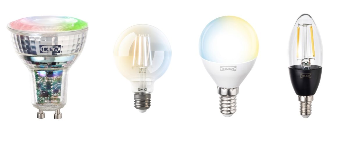 Eri Kajplats-sarjan älylamppuja.