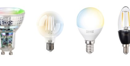 Eri Kajplats-sarjan älylamppuja.