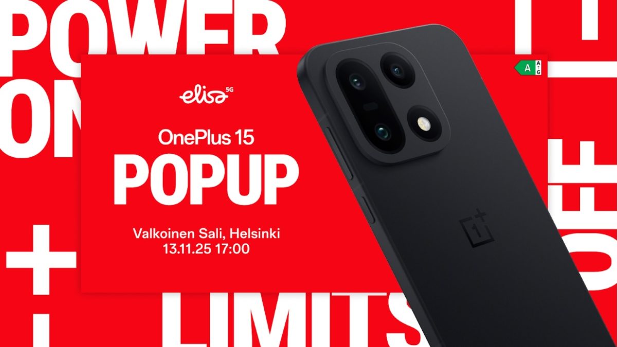 OnePlus 15 Pop-up järjestetään Helsingissä 13. marraskuuta.