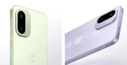 OnePlus Ace 6T vaaleanvihreänä ja violettina värivaihtoehtona.