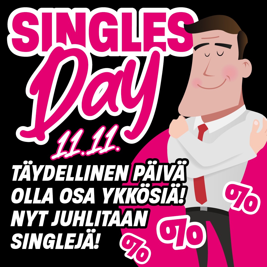 Veikon Kone juhlistaa 11. marraskuuta eli 11.11. vietettävää Singles' Dayta.