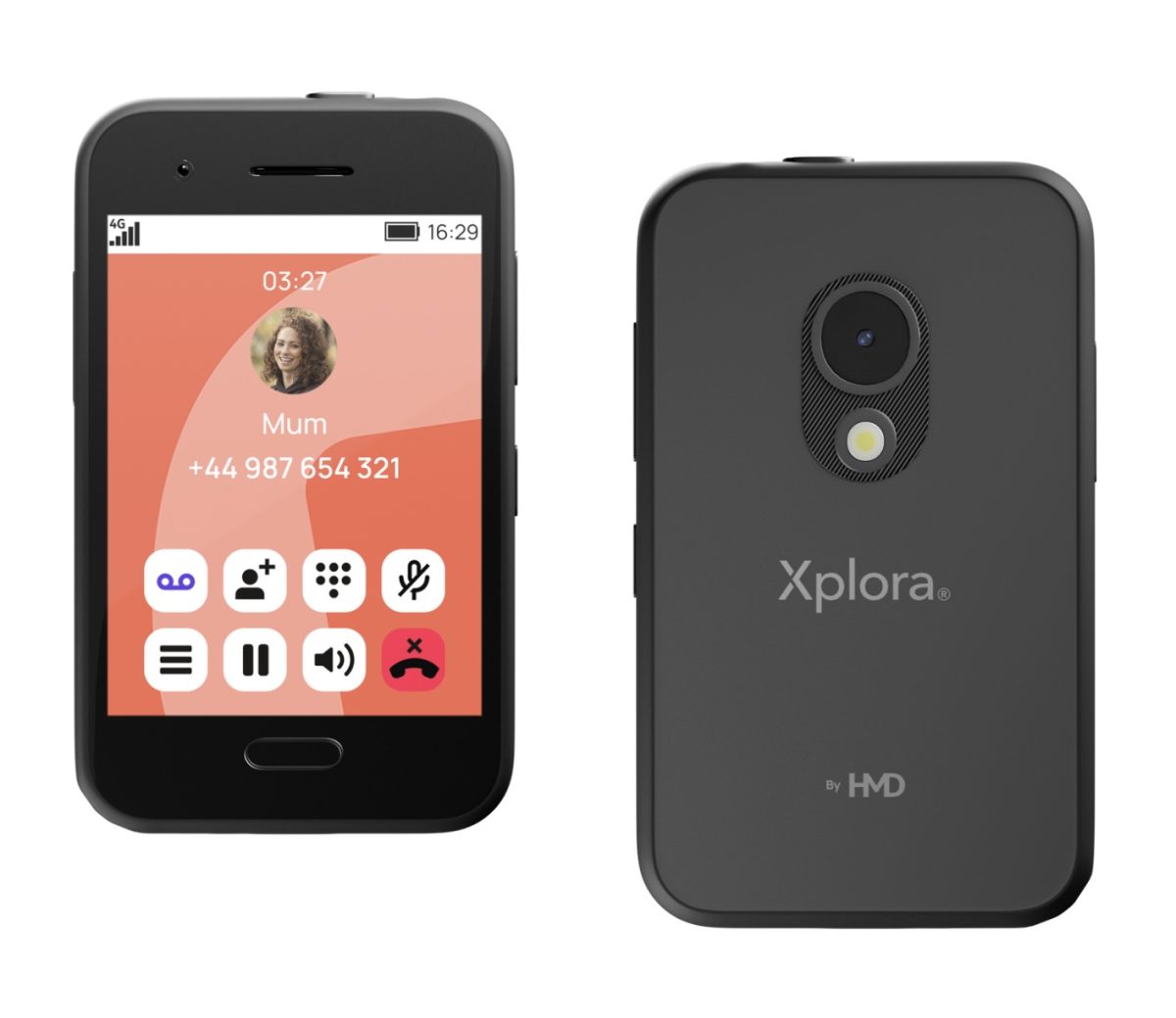 Xplora One edestä ja takaa.