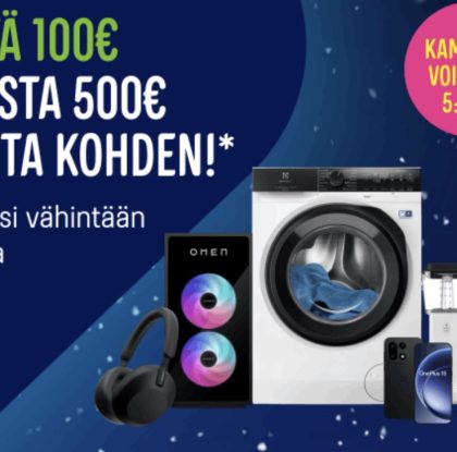 Gigantti ilmoitti uudesta 5.-14. joulukuuta voimassa olevasta alennuskampanjasta – mukana yli 20 000 tuotetta