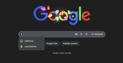 Googlen etusivu sai uudistuksen.