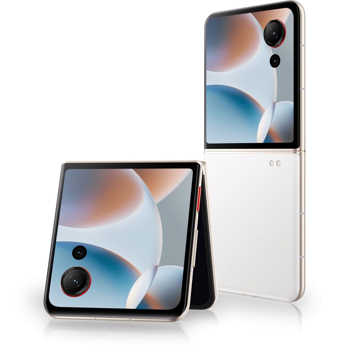 Nubia Flip 3 valkoisena.